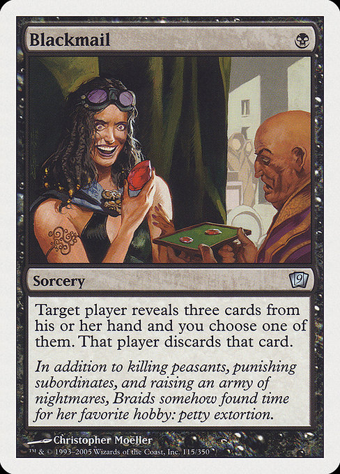 Blackmail highlighted card art