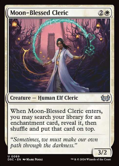 Moon-Blessed Cleric highlighted card art