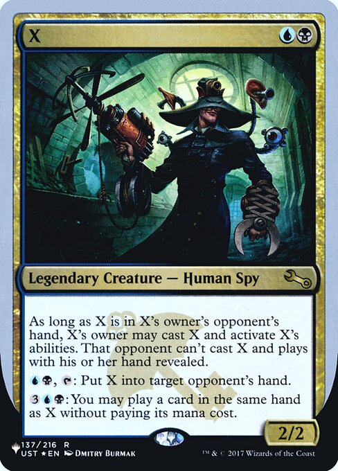 X highlighted card art
