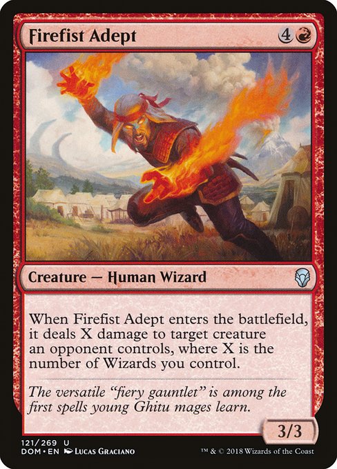 Firefist Adept highlighted card art