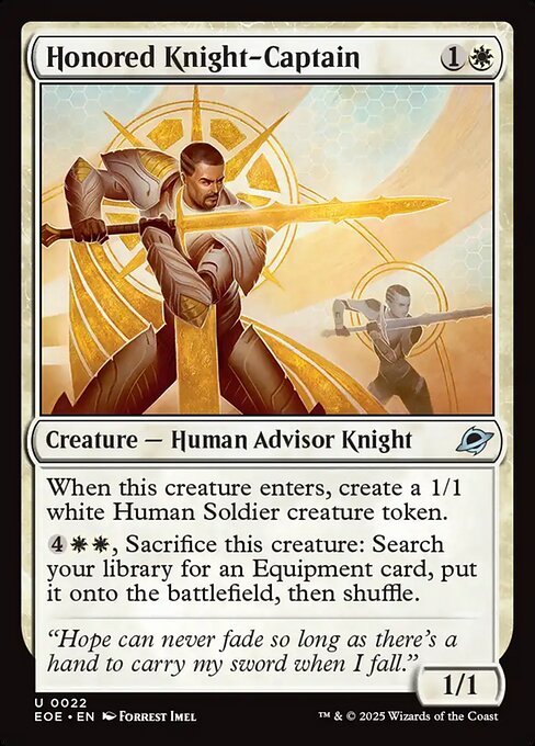 Honored Knight-Captain highlighted card art