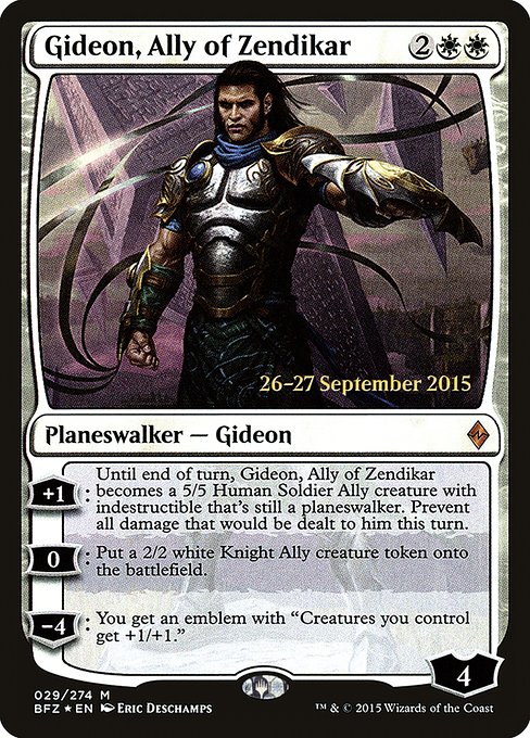 Gideon, Ally of Zendikar from Battle for Zendikar Promos