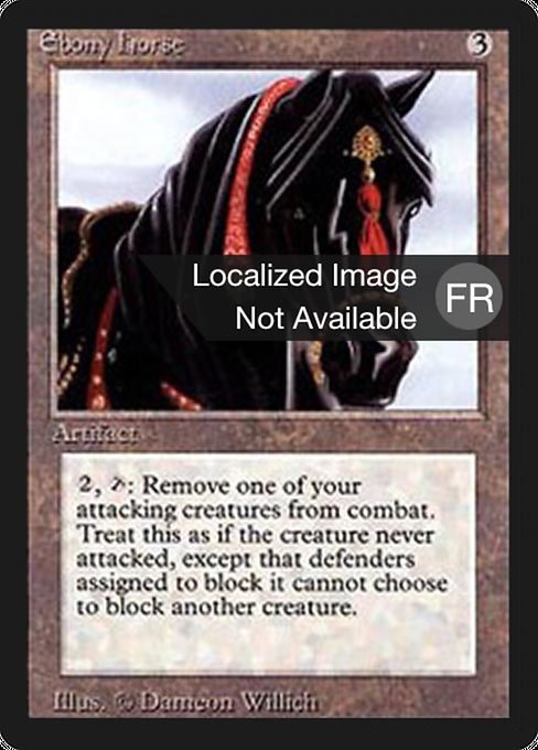 Ebony Horse from Foreign Black Border