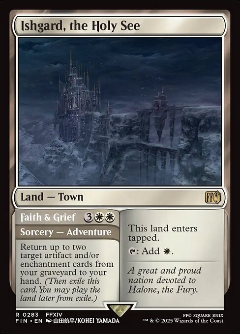 Ishgard, the Holy See // Faith & Grief highlighted card art