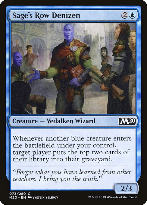 Sage's Row Denizen highlighted card art