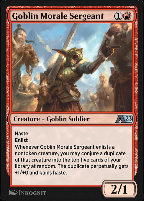 Goblin Morale Sergeant highlighted card art