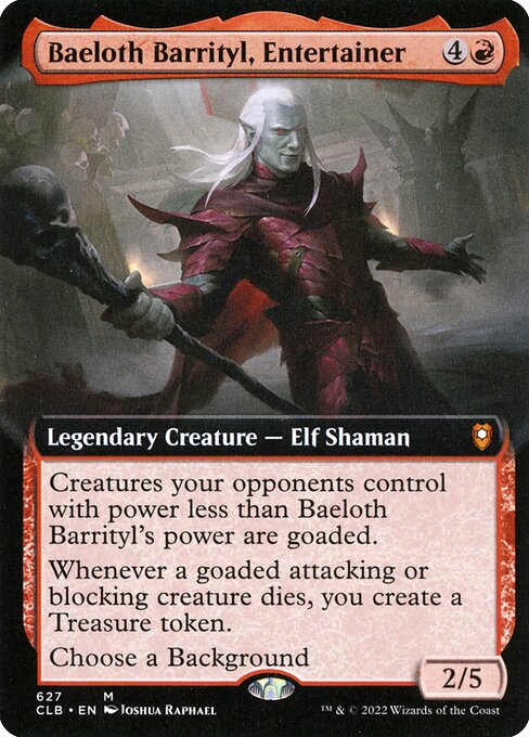 Baeloth Barrityl, Entertainer highlighted card art
