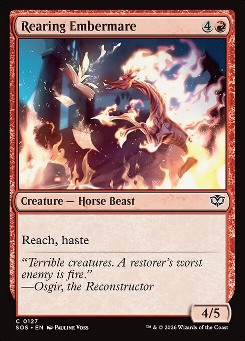 Rearing Embermare from Secrets of Strixhaven