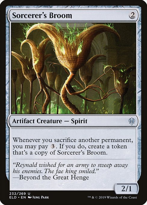 Sorcerer's Broom from Throne of Eldraine
