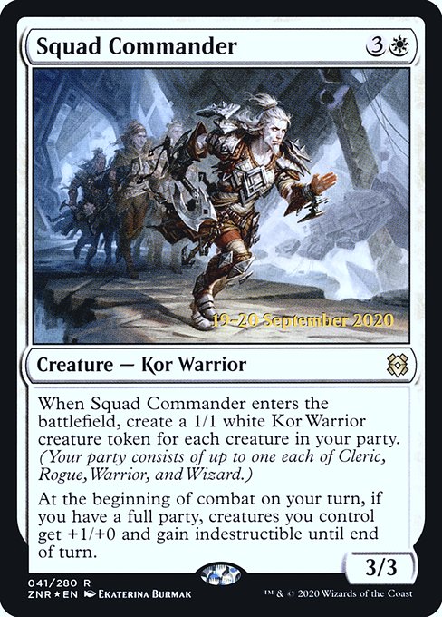 Squad Commander from Zendikar Rising Promos
