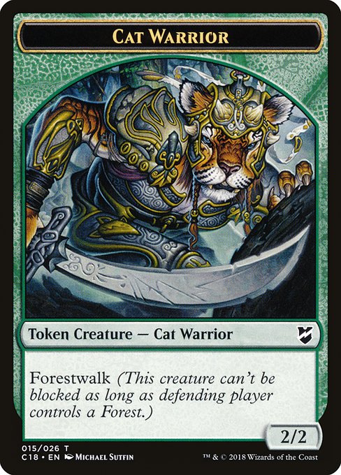 Cat Warrior from Commander 2018 Tokens