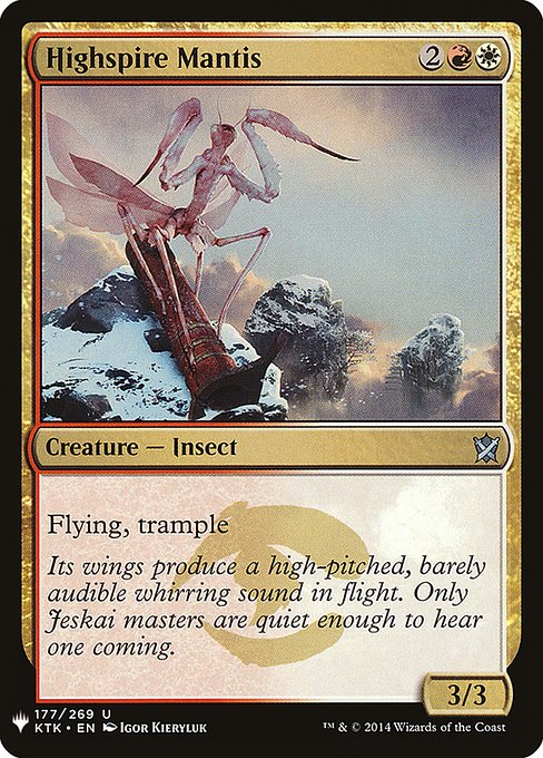 Highspire Mantis highlighted card art