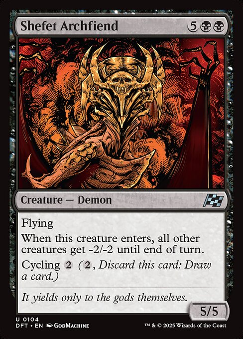 Shefet Archfiend highlighted card art