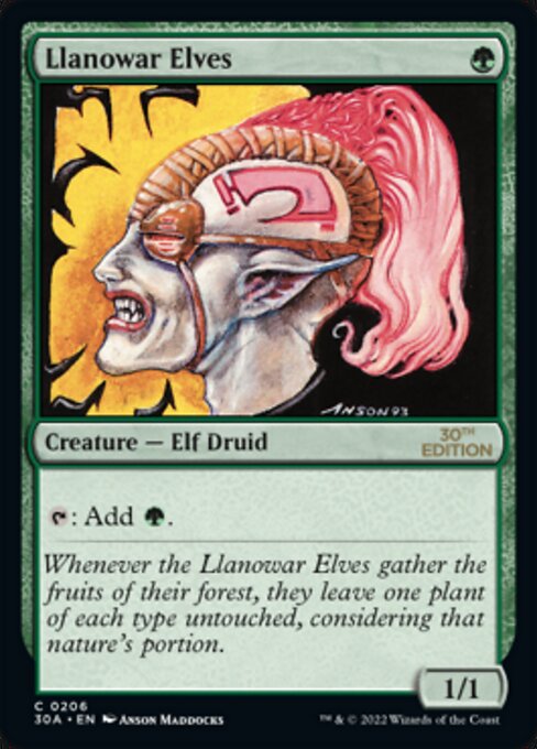 Llanowar Elves from 30th Anniversary Edition