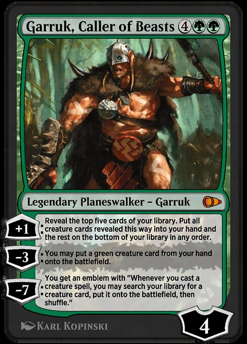 Garruk, Caller of Beasts highlighted card art
