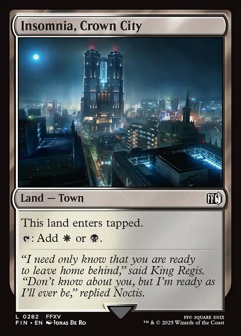 Insomnia, Crown City highlighted card art