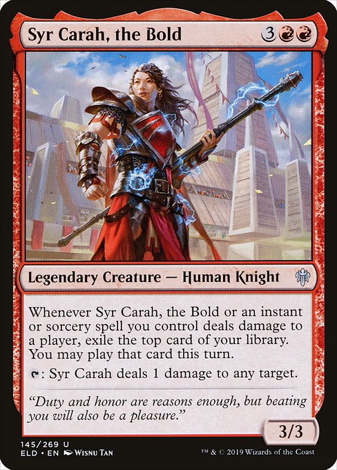 Syr Carah, the Bold highlighted card art