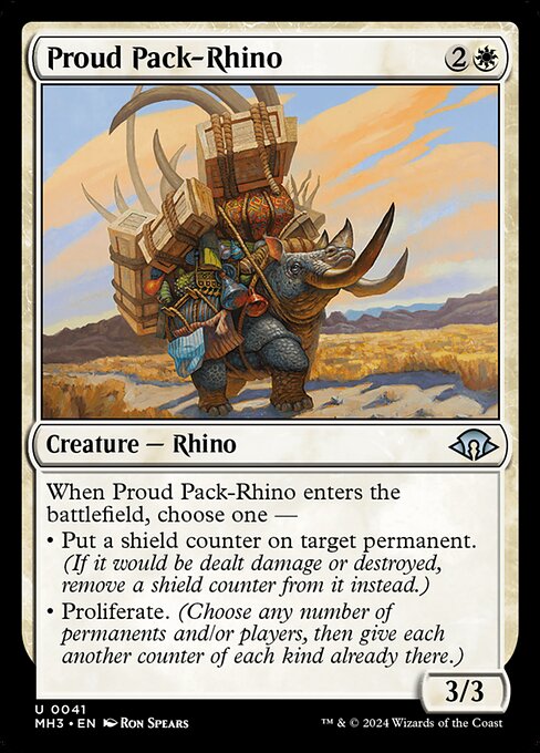 Proud Pack-Rhino highlighted card art
