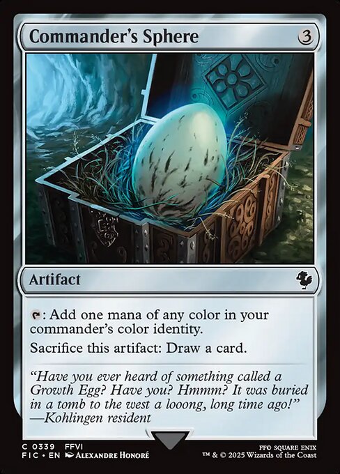 Commander's Sphere highlighted card art