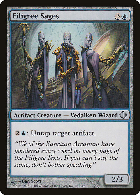 Filigree Sages highlighted card art