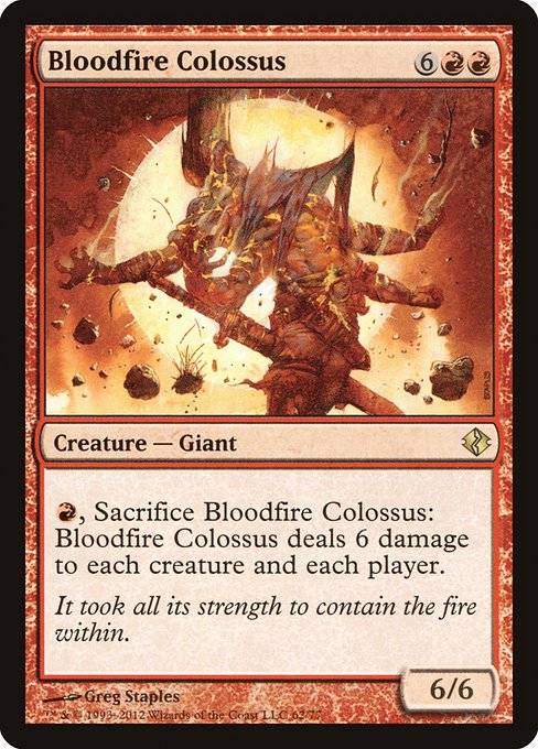 Bloodfire Colossus highlighted card art