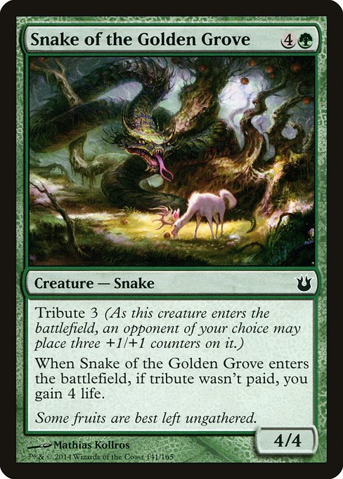 Snake of the Golden Grove highlighted card art
