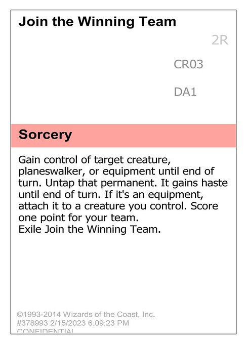 Join the Winning Team highlighted card art