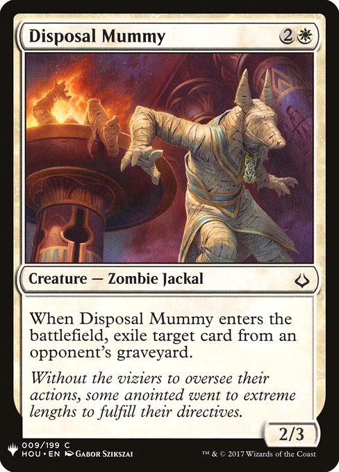 Disposal Mummy from The List