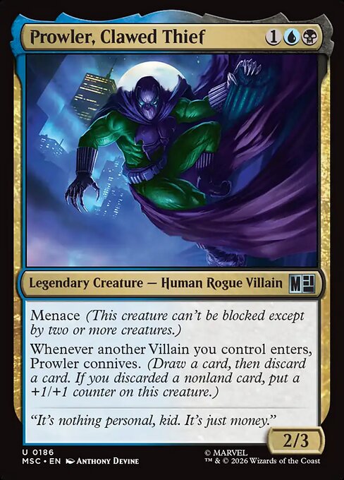 Prowler, Clawed Thief from Marvel Super Heroes Commander