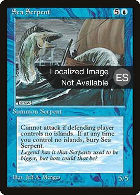 Sea Serpent from Fourth Edition Foreign Black Border