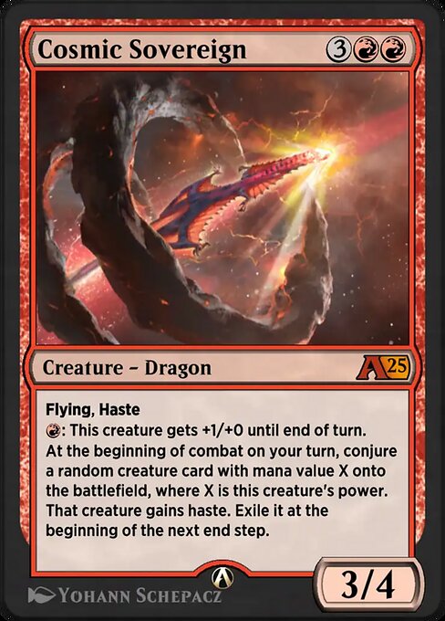 Cosmic Sovereign highlighted card art