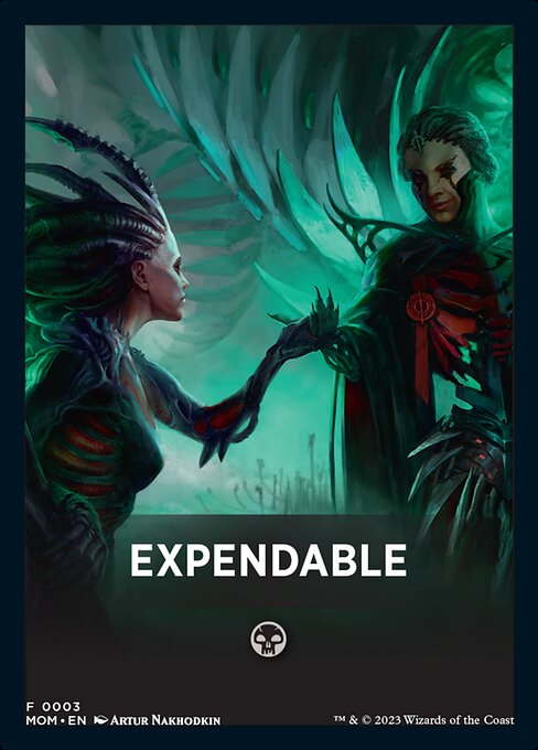 Expendable highlighted card art