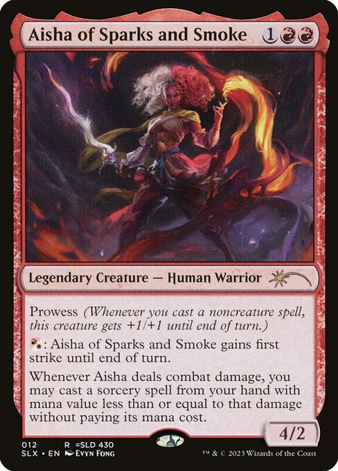 Aisha of Sparks and Smoke highlighted card art