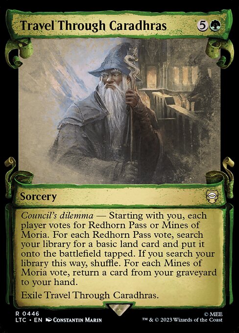 Travel Through Caradhras highlighted card art