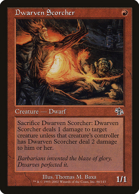 Dwarven Scorcher highlighted card art