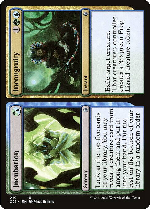Incubation // Incongruity from Commander 2021