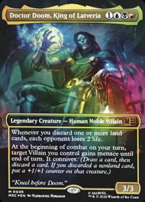 Doctor Doom, King of Latveria highlighted card art