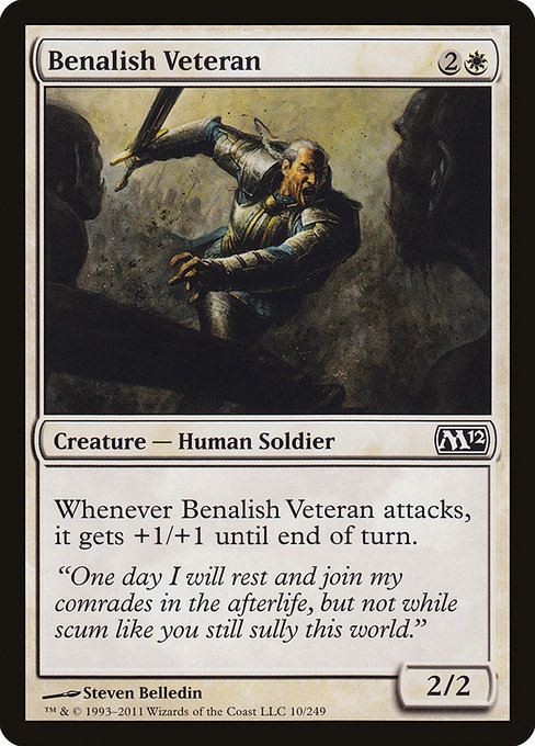 Benalish Veteran highlighted card art
