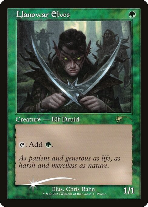 Llanowar Elves from Dominaria United Promos