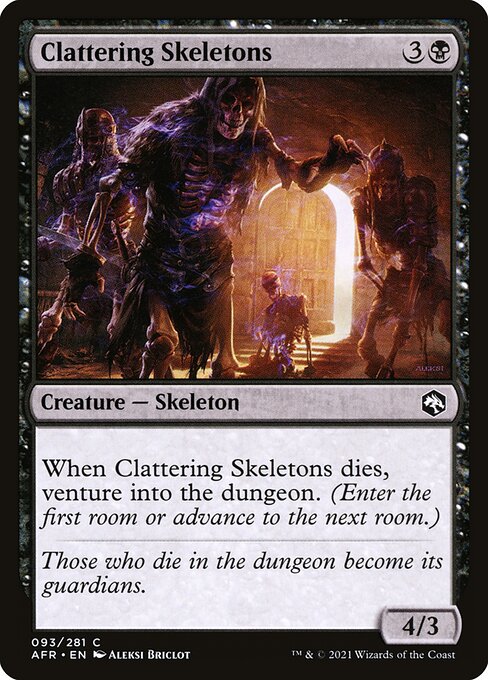 Clattering Skeletons highlighted card art