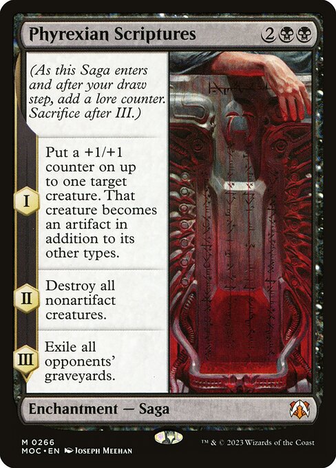 Phyrexian Scriptures highlighted card art