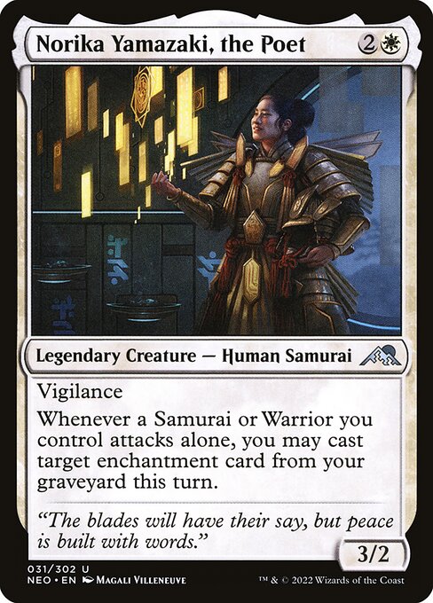 Norika Yamazaki, the Poet highlighted card art