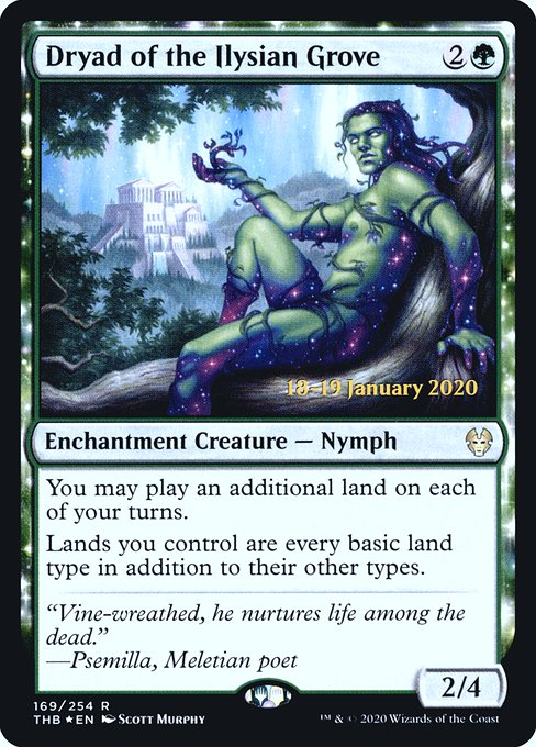 Dryad of the Ilysian Grove from Theros Beyond Death Promos