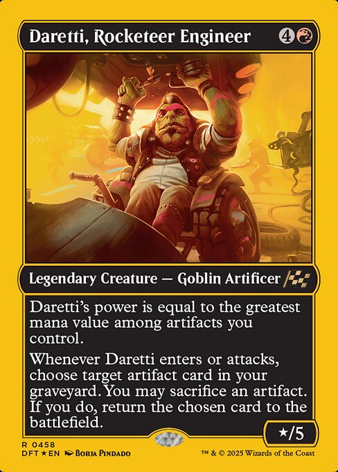 Daretti, Rocketeer Engineer highlighted card art