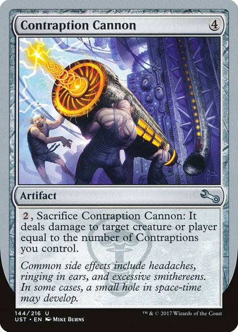 Contraption Cannon highlighted card art