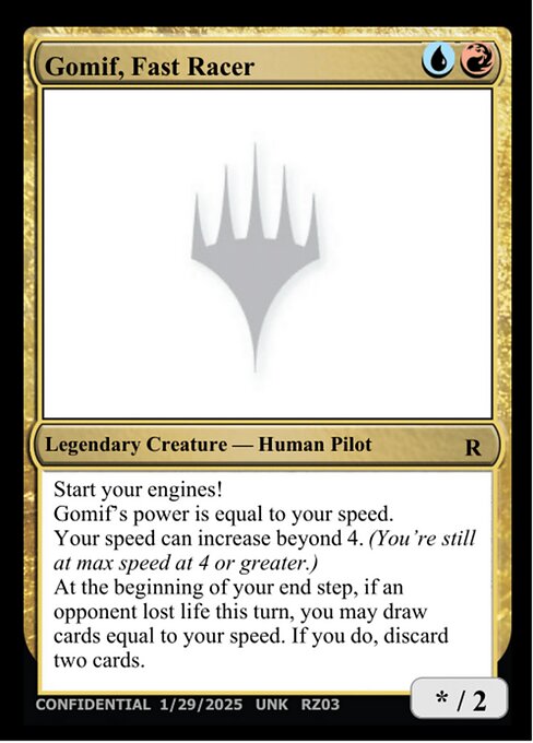 Gomif, Fast Racer highlighted card art