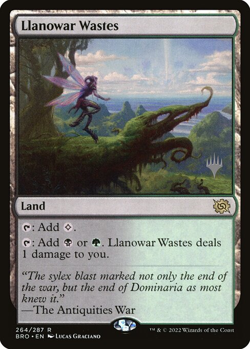 Llanowar Wastes from The Brothers' War Promos