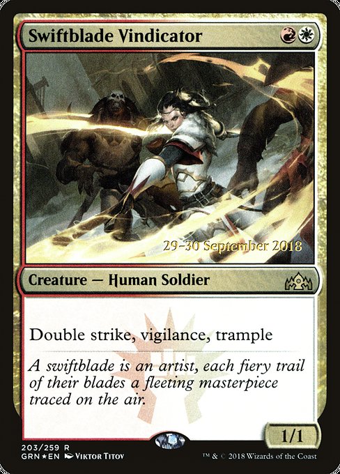 Swiftblade Vindicator from Guilds of Ravnica Promos