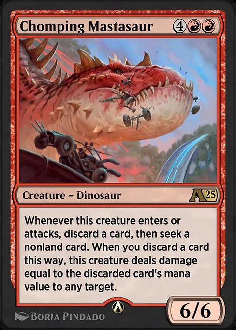 Chomping Mastasaur highlighted card art