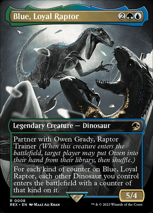 Blue, Loyal Raptor highlighted card art